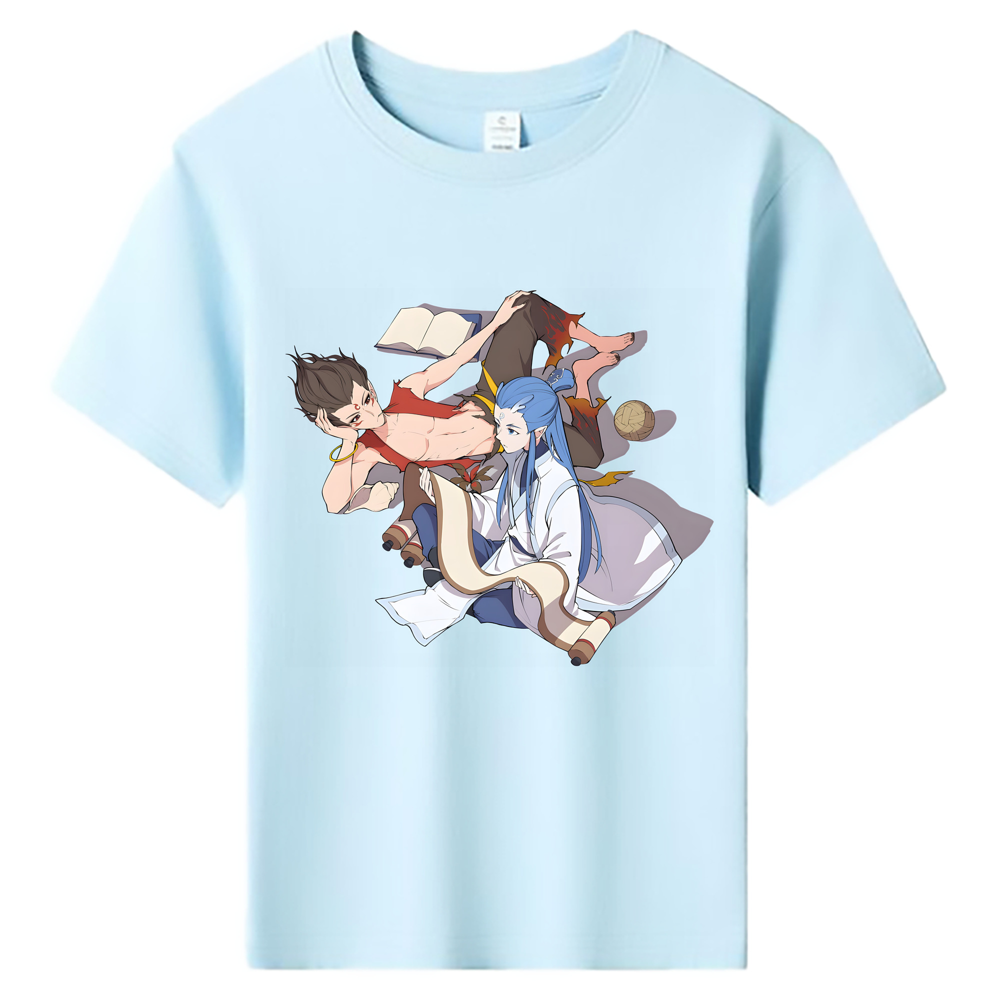 （画像用） Ne Zha 2 ナタ 魔童の大暴れ 綿100％キッズTシャツ（フロントプリント）